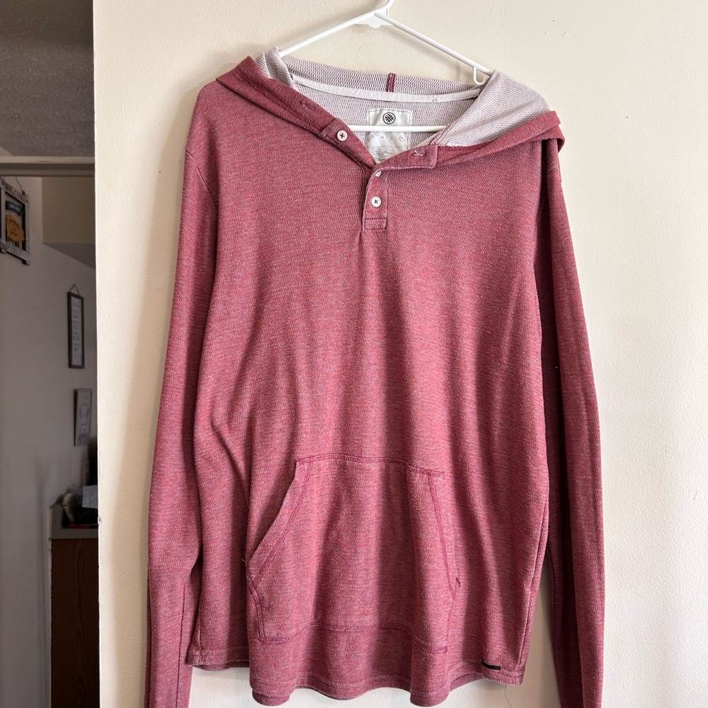 On the Byas Maroon Hooded Pullover
